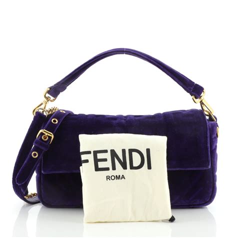 fendi velvet baguette